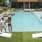 a group of people by a pool
