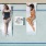 a couple of women in garments jumping into a pool