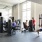 a group of people exercising in a gym